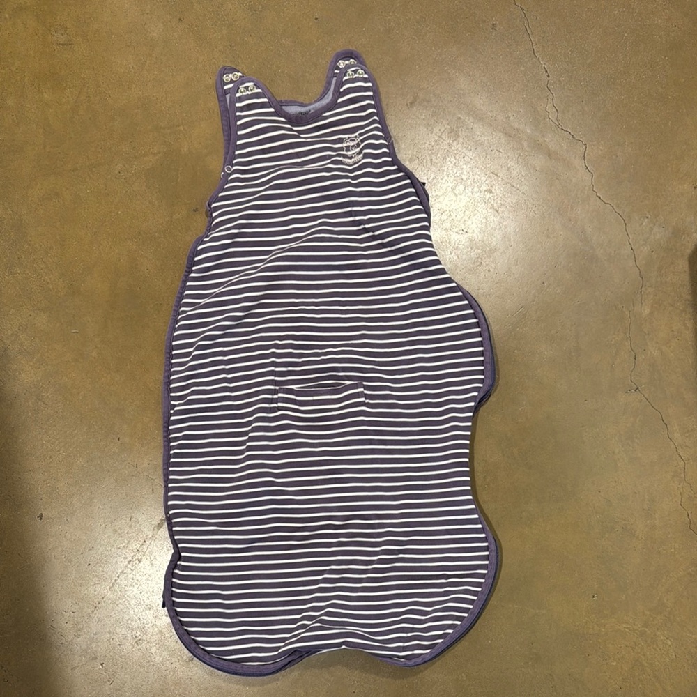 White and Blue Striped Sleep Sack Pajamas